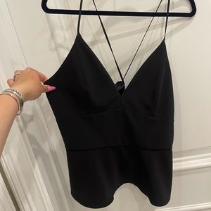 Parker Black Peplum Tank